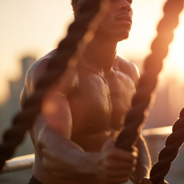 Outdoor fitness rope exercise