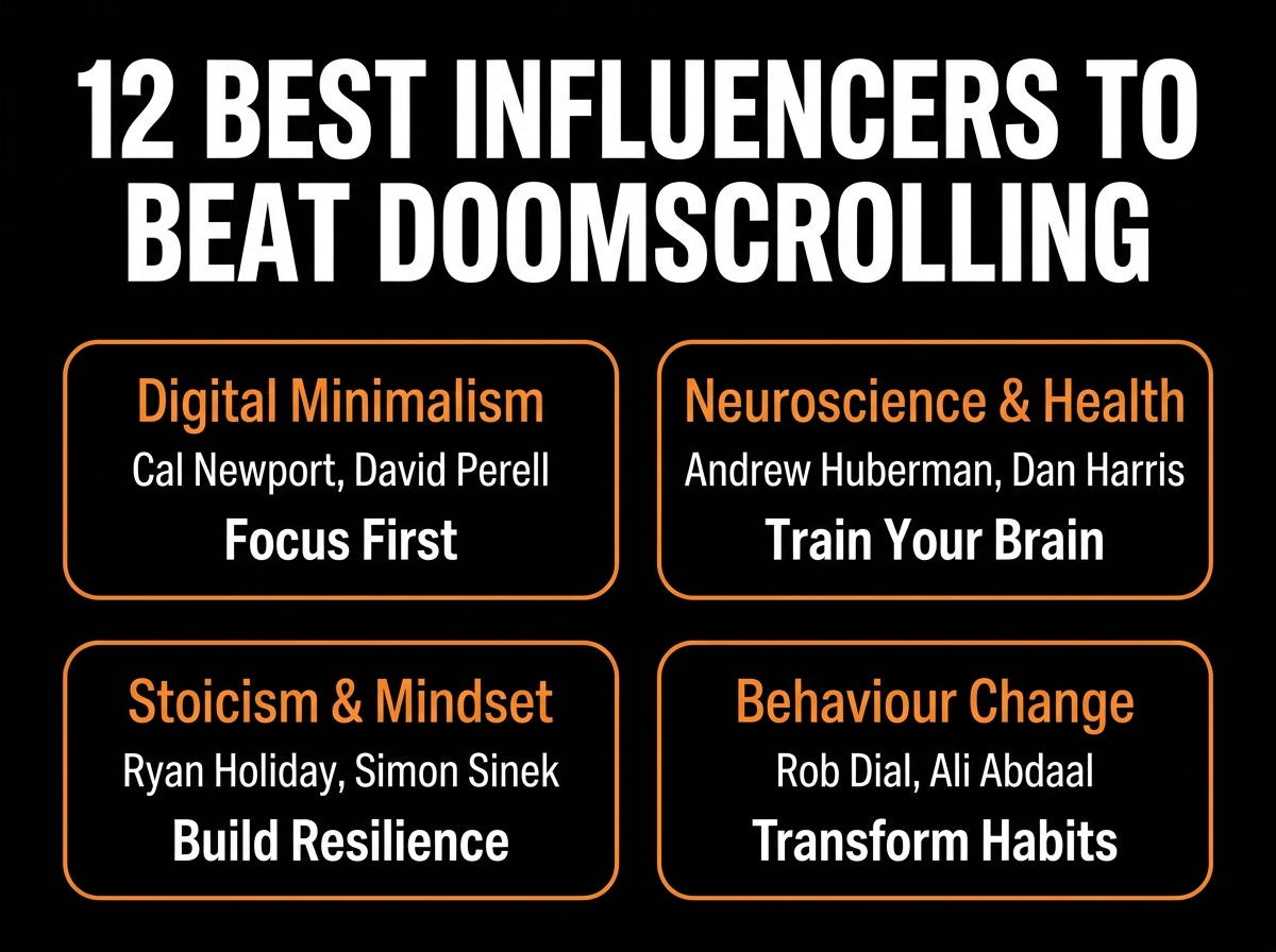 best influencers to stop doomscrolling men