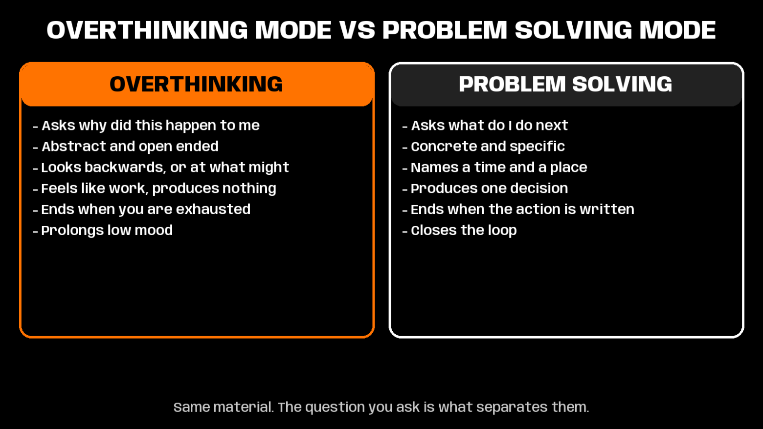how to stop overthinking
